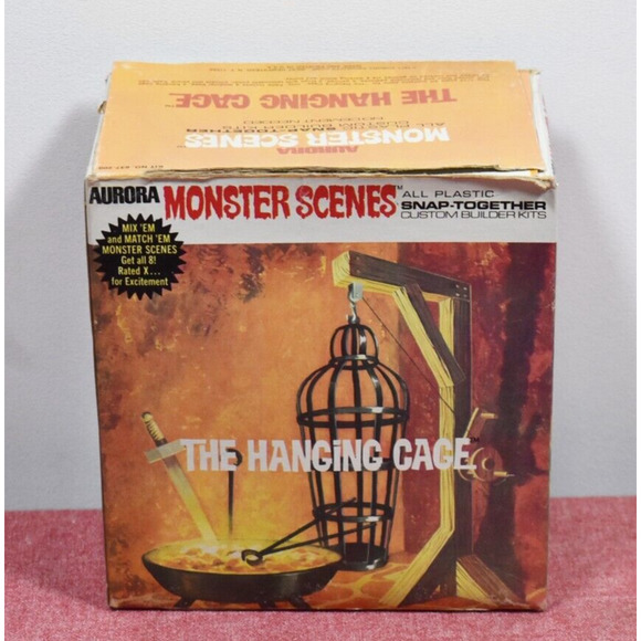 Aurora Monster Scenes The Hanging Cage 1/13 Model Kit #637-200 Unbuilt 1971